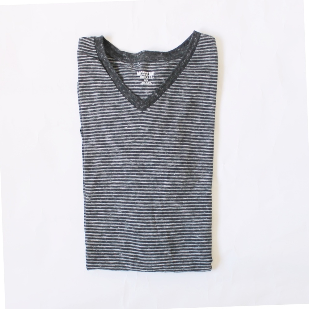 Mossimo Men's Stripe Grey White T-shirt